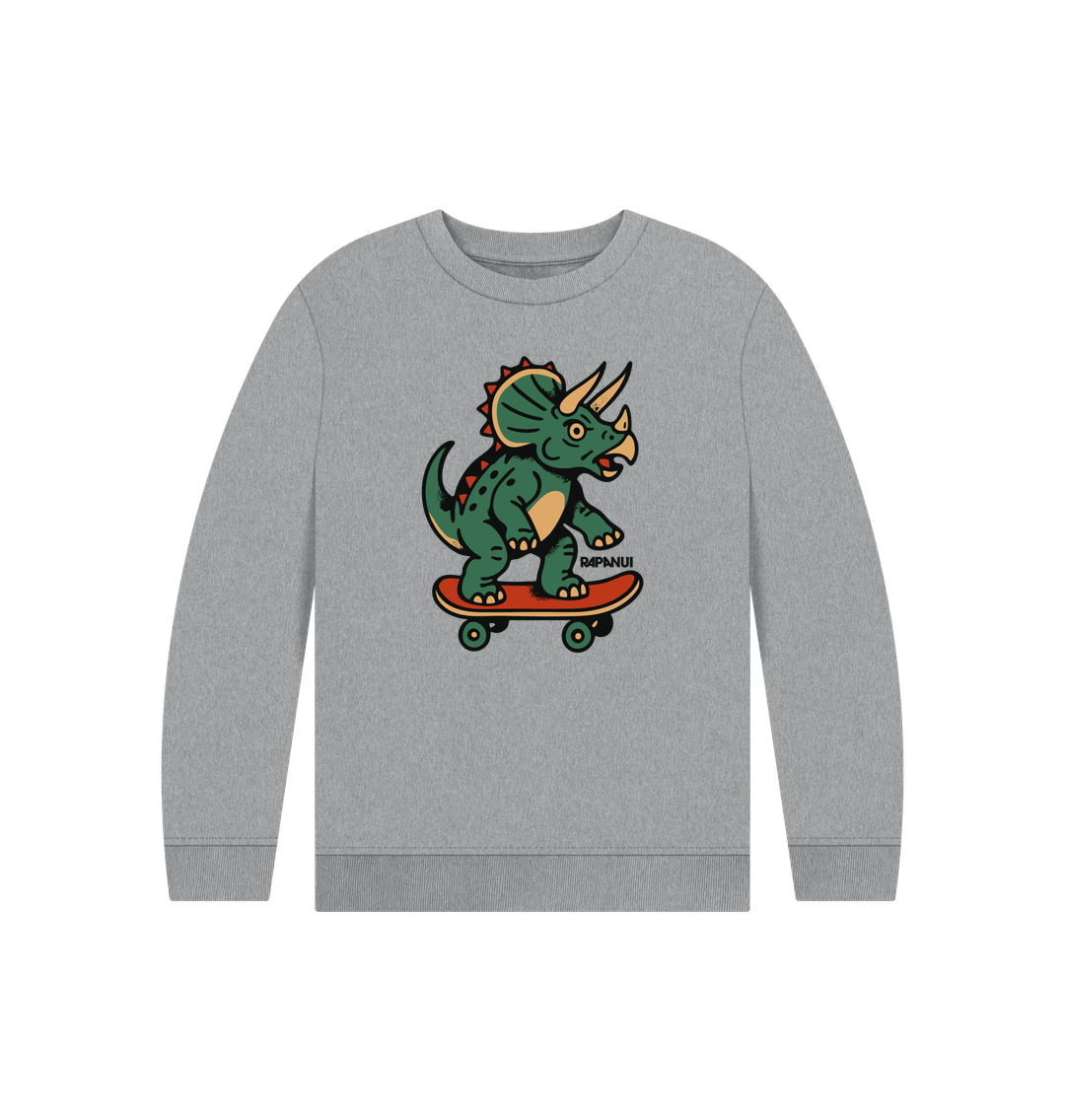 Athletic Grey Printed Kids Jumper Front
