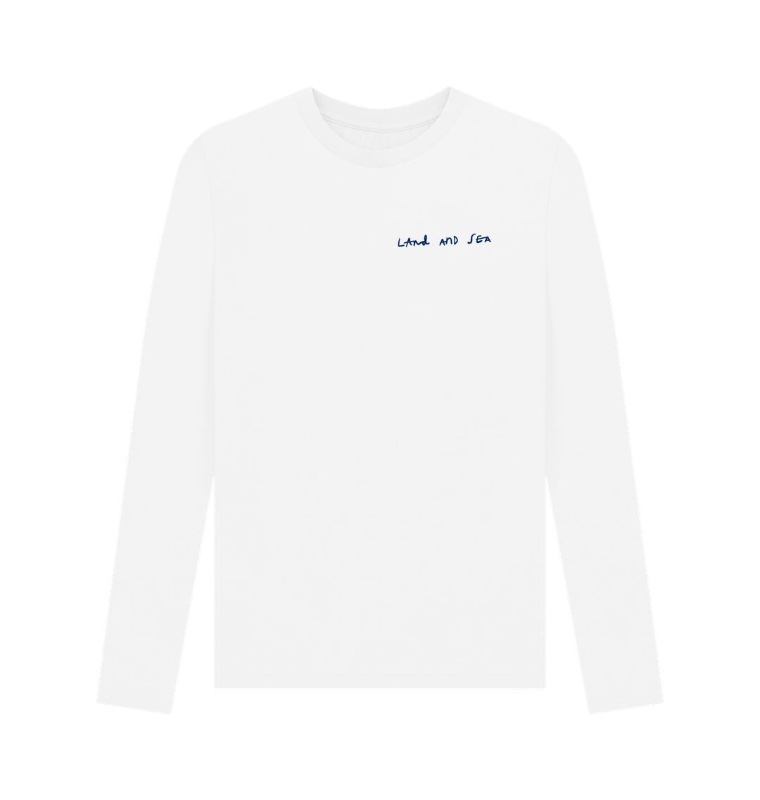 White Printed Long Sleeve T Shirt