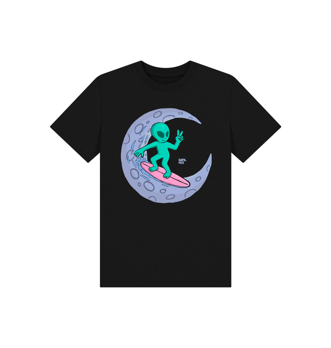 Black Printed Kids T-Shirt