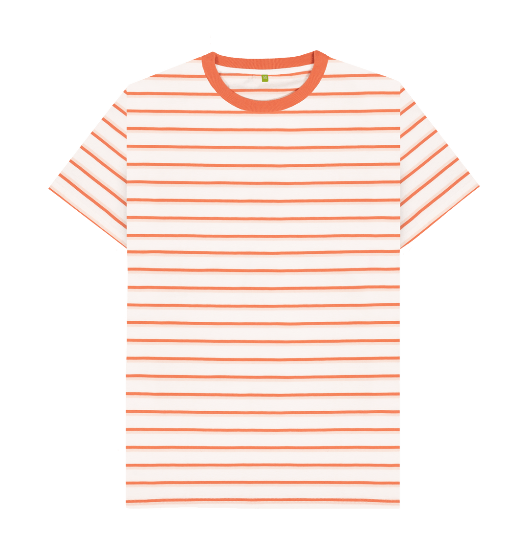 Coral Stripes Printed Premium T-Shirt