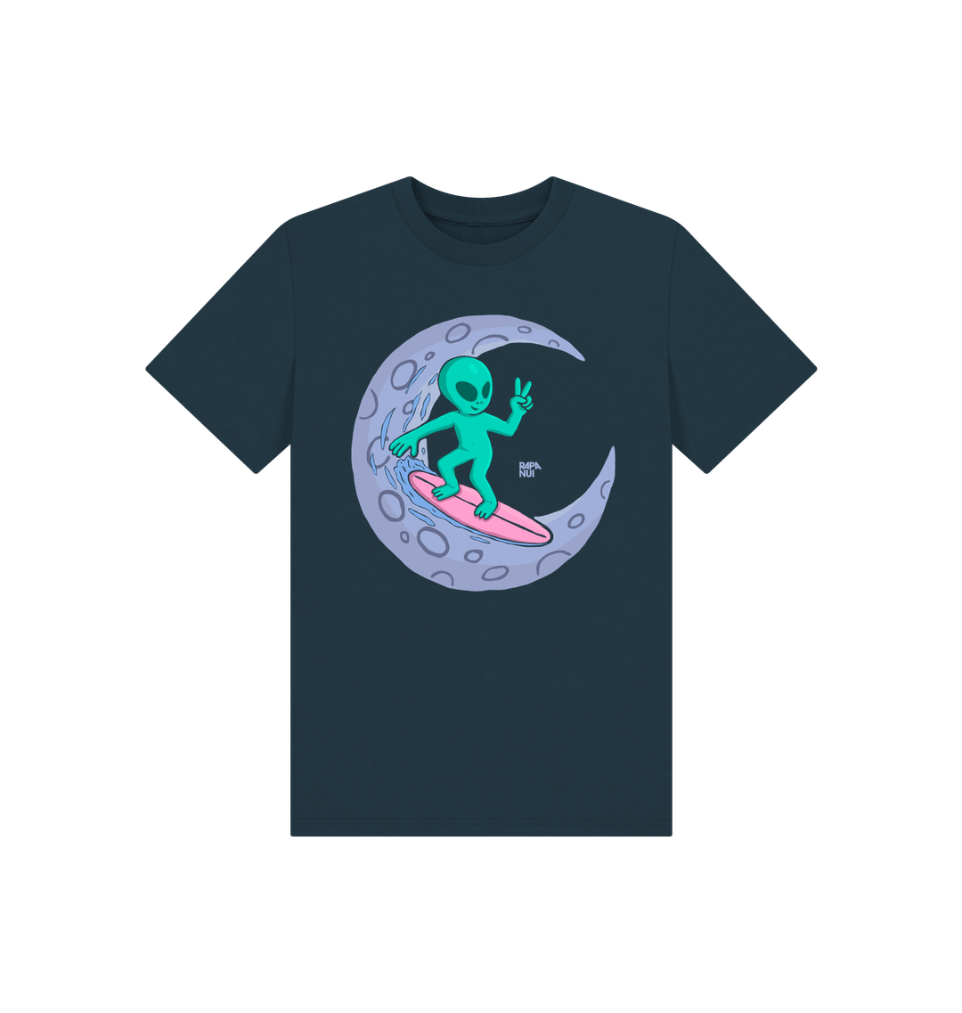 Denim Blue Printed Kids T-Shirt