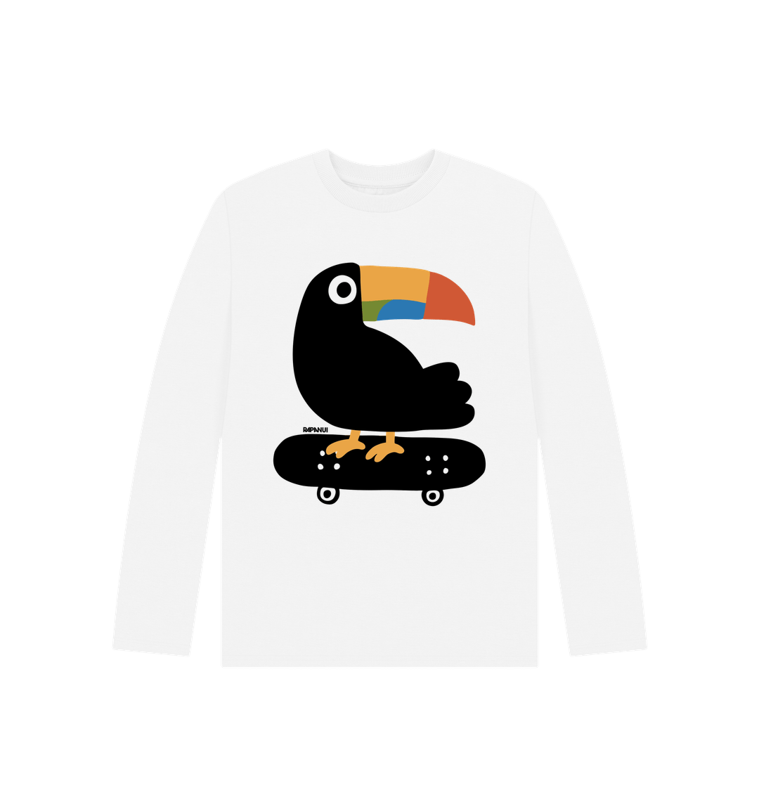 White Printed Kids T-Shirt Front