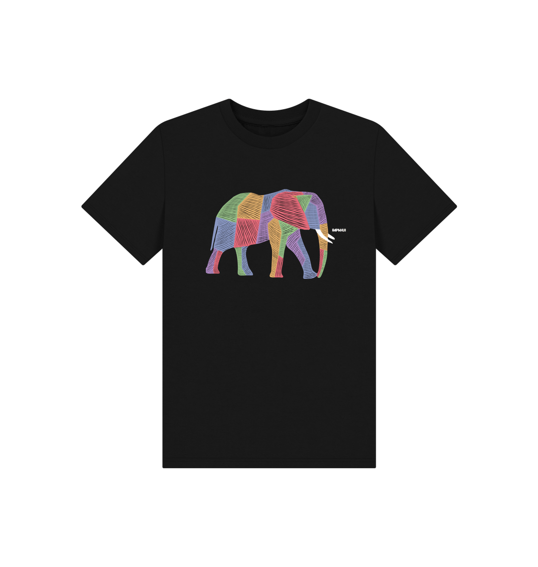Black Printed Kids T-Shirt