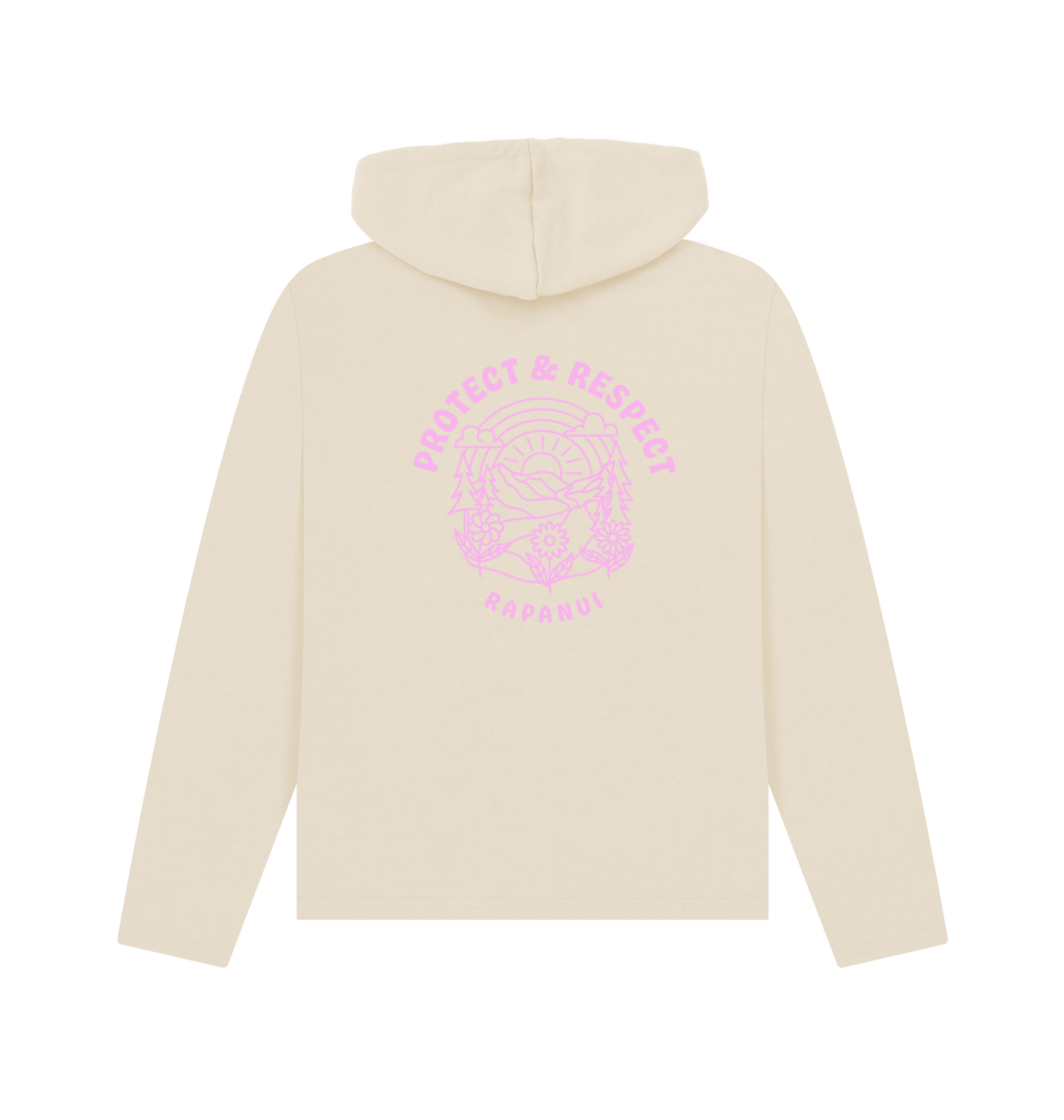 Oat Printed Hoody Back