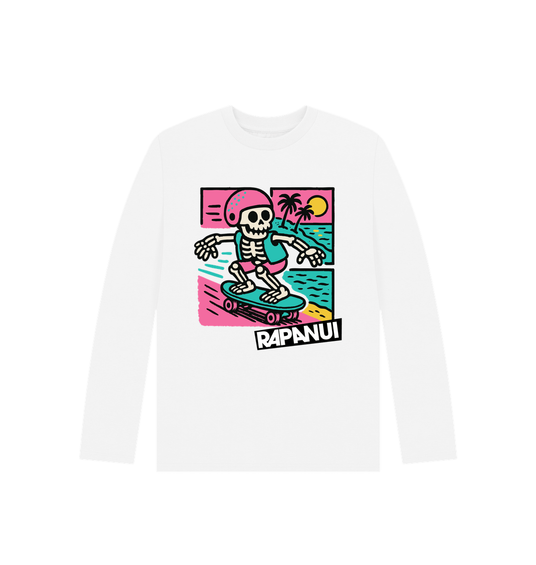 White Printed Kids T-Shirt Front