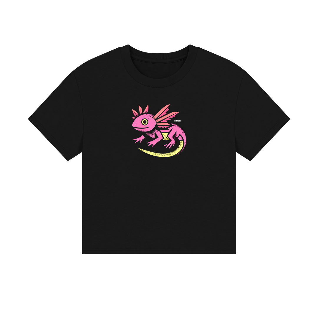 Black Printed T-shirt Front