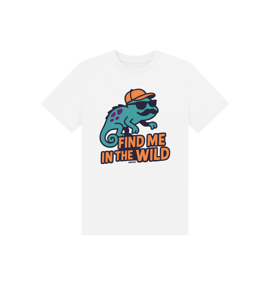 White Printed Kids T-Shirt Front