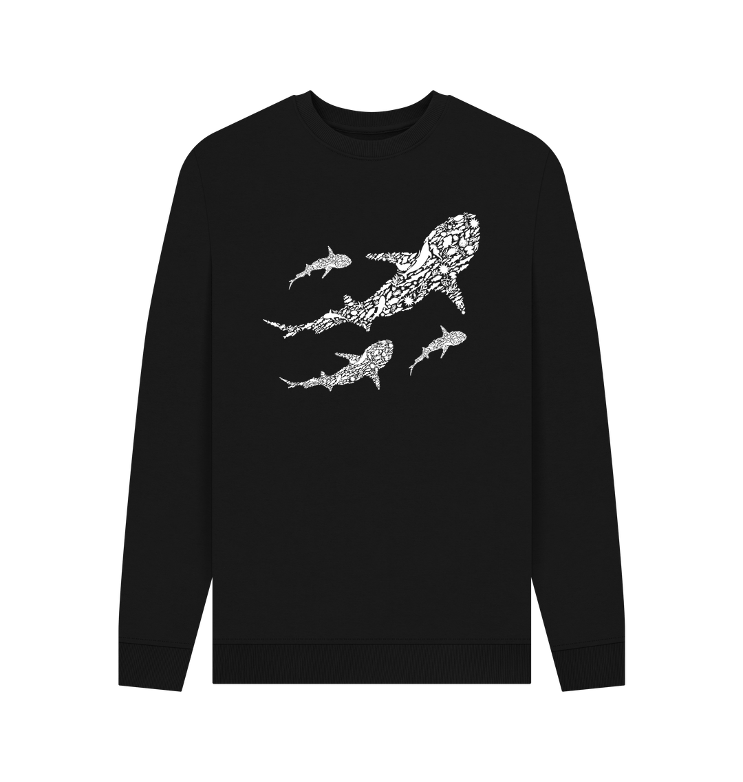 Black Printed Sweater Front