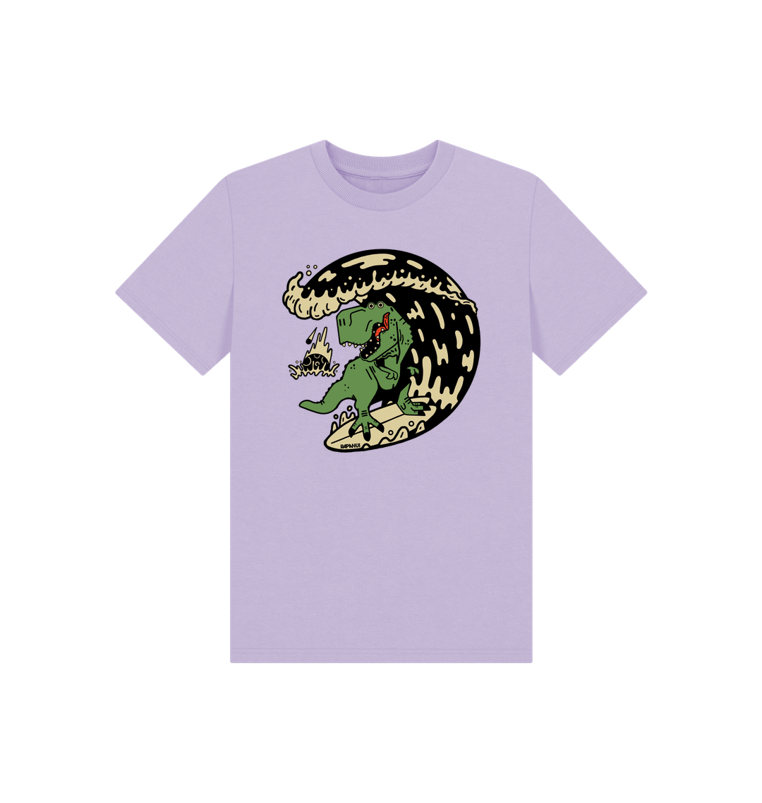 Soft Lilac Printed Kids T-Shirt Front