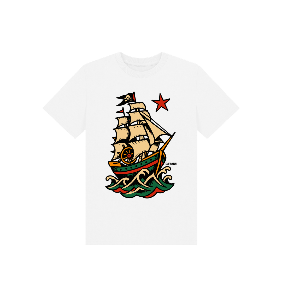 White Printed Kids T-Shirt