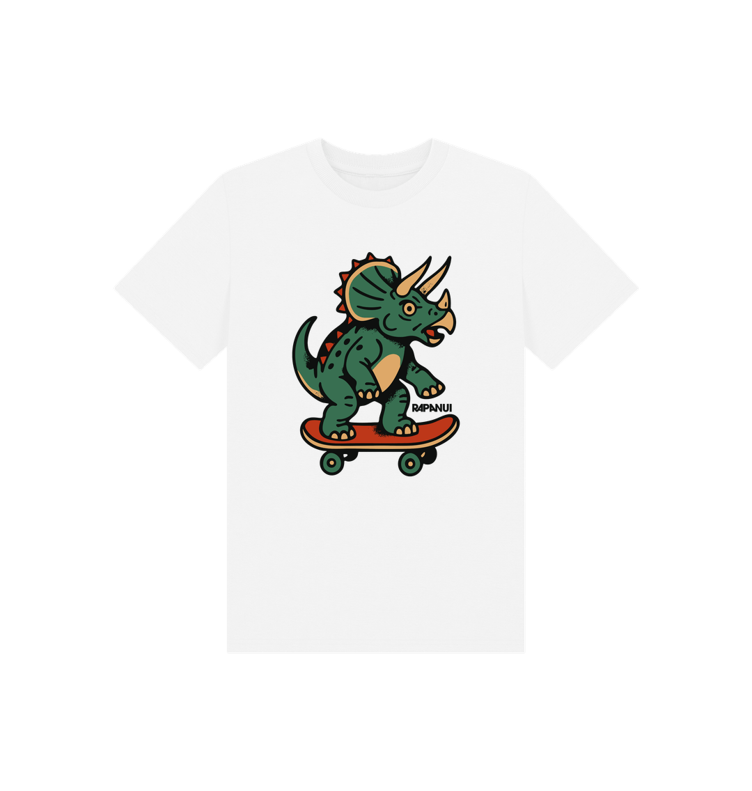 White Printed Kids T-Shirt Front