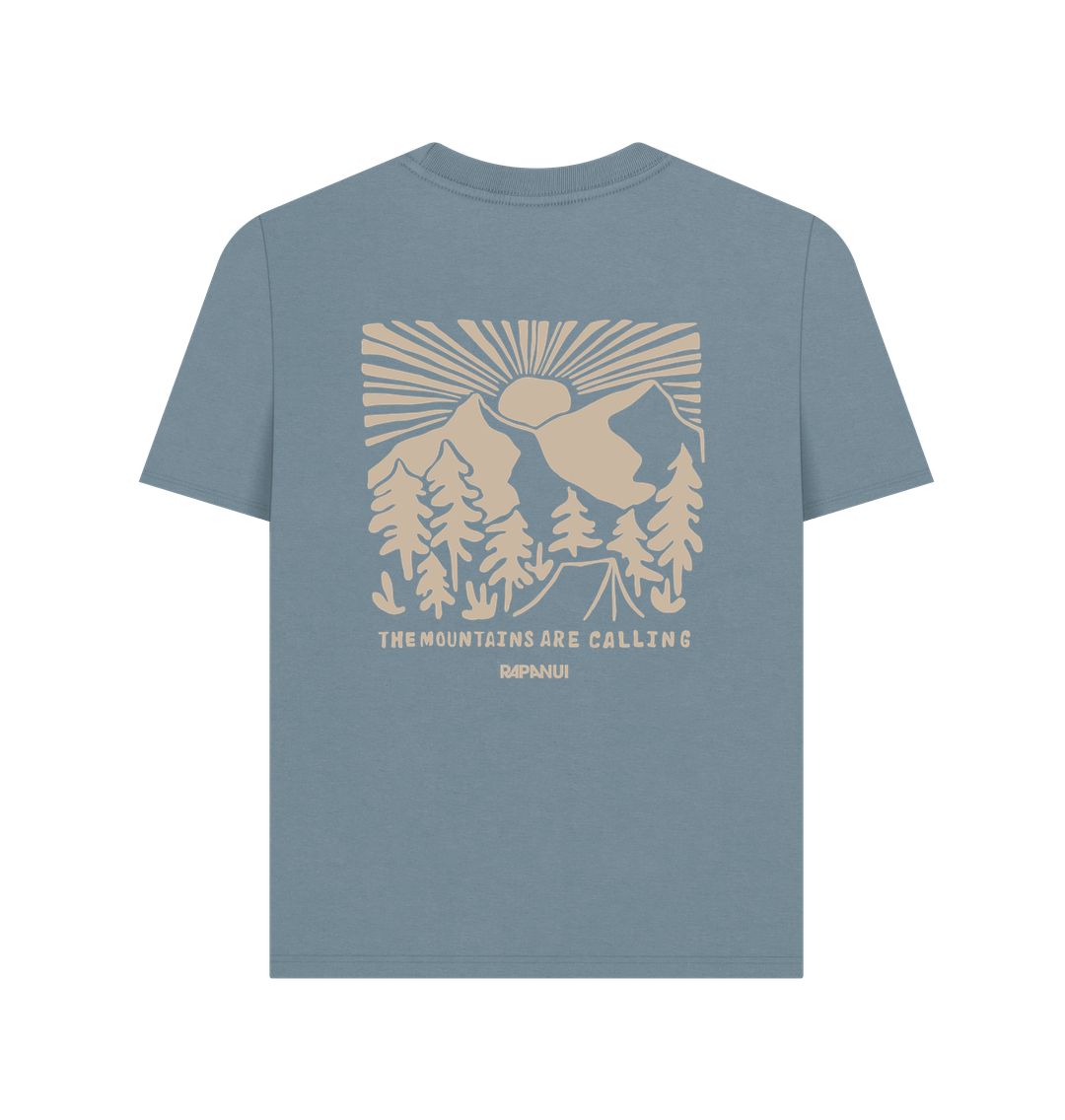 Stone Blue Printed T-shirt Back