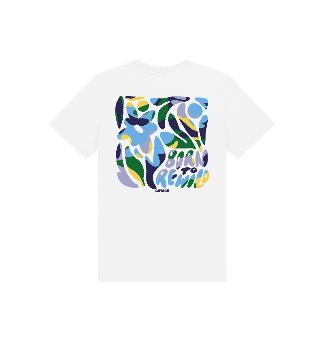 White Printed Kids T-Shirt Back
