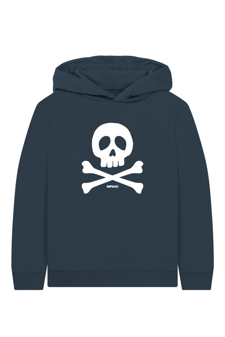 Navy Blue Printed Kids Hoodie