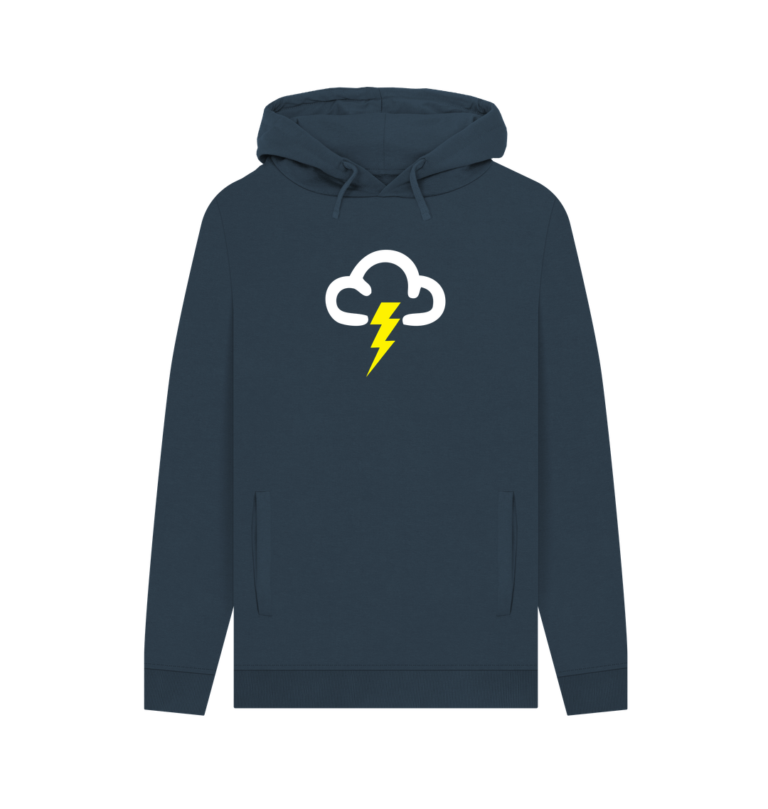 Navy Printed Hoody Front