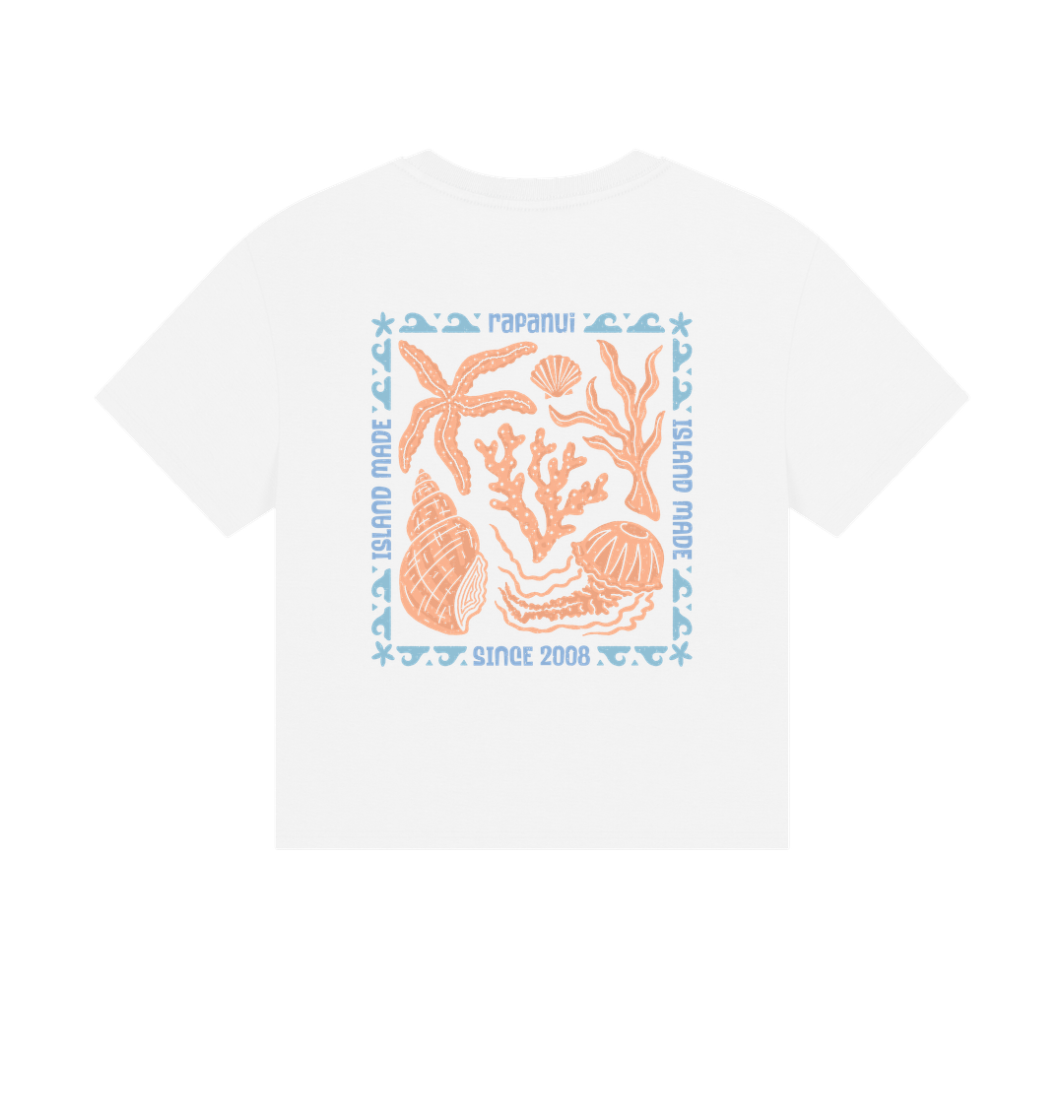 White Printed T-shirt Back