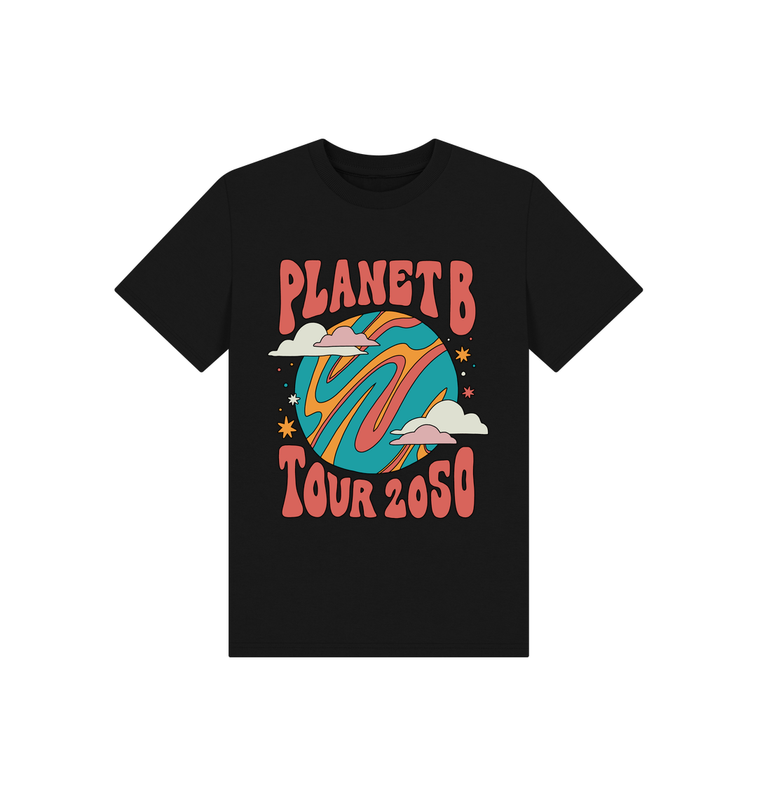 Black Printed Kids T-Shirt