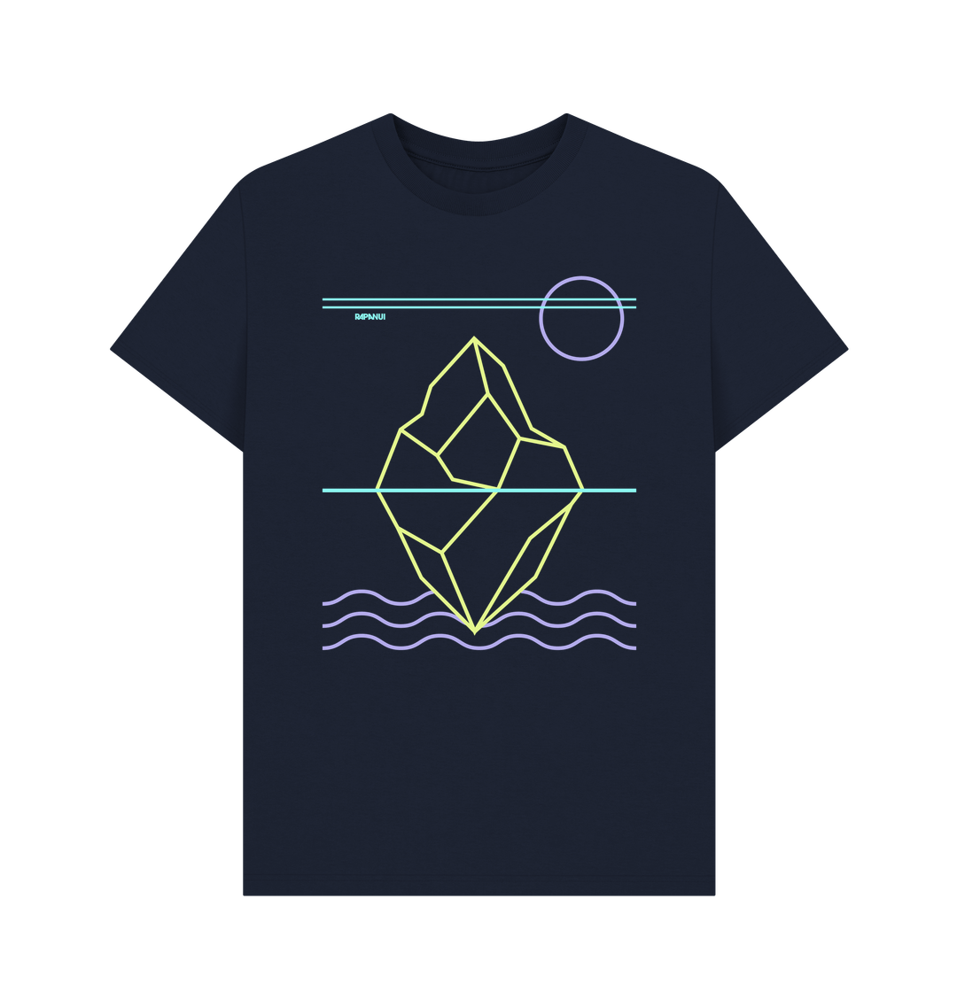 Navy Blue Printed T-shirt Front