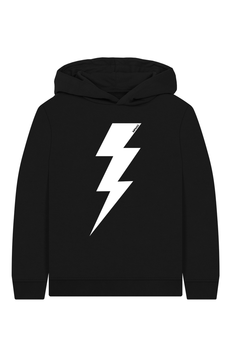 Black Printed Kids Hoodie