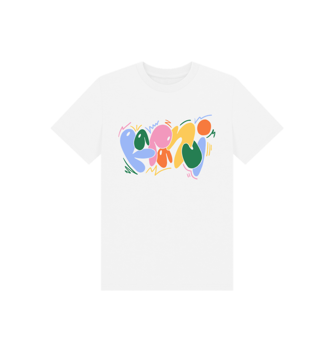 White Printed Kids T-Shirt