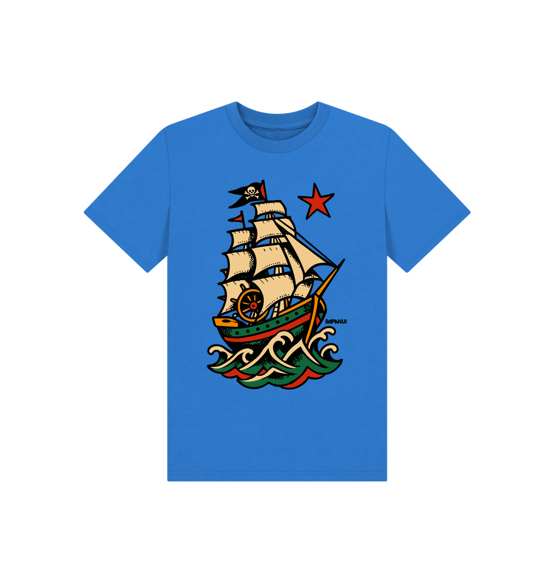 Bright Blue Printed Kids T-Shirt