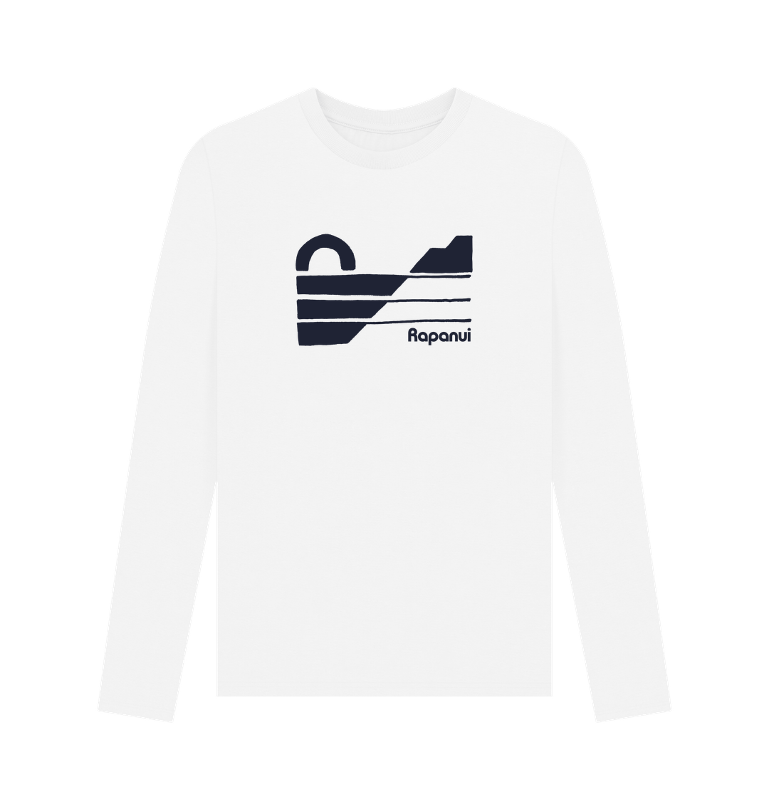 White Printed Long Sleeve T Shirt