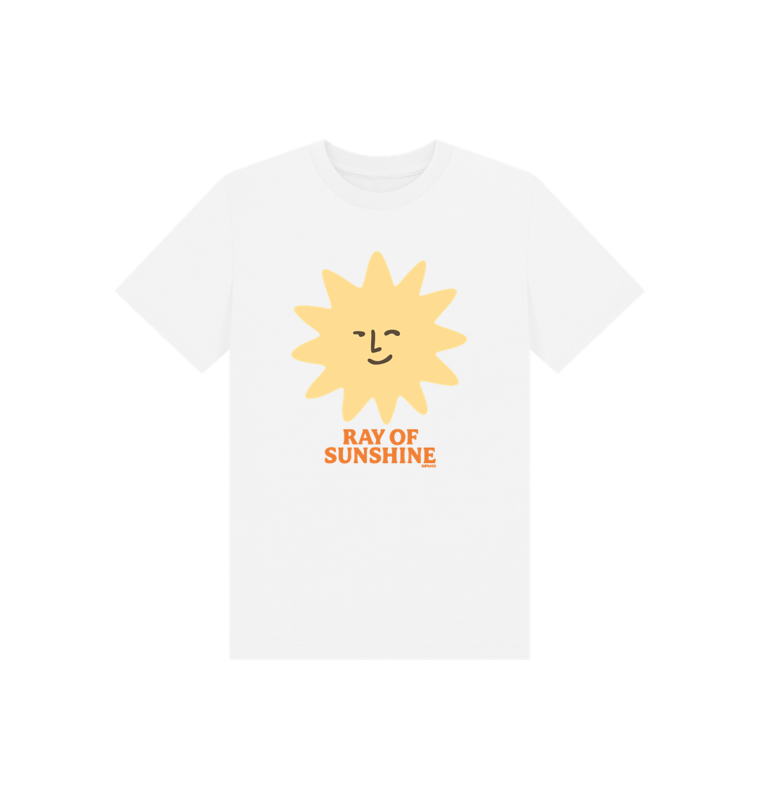 White Printed Kids T-Shirt
