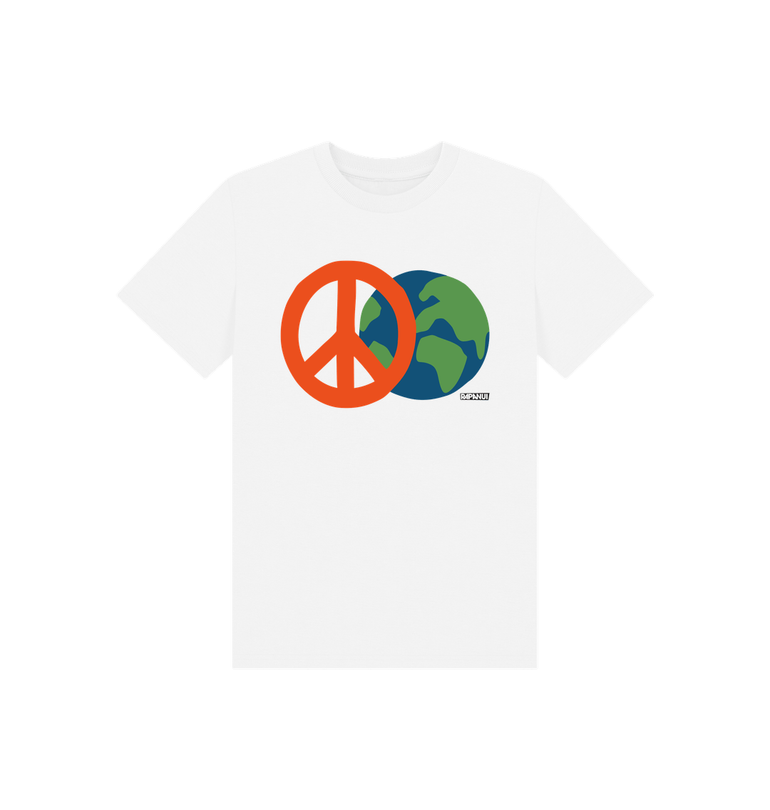 White Printed Kids T-Shirt Front