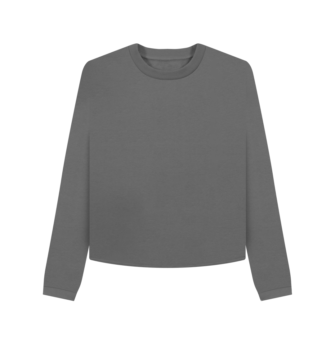 Slate Grey Printed Boxy Jumpers