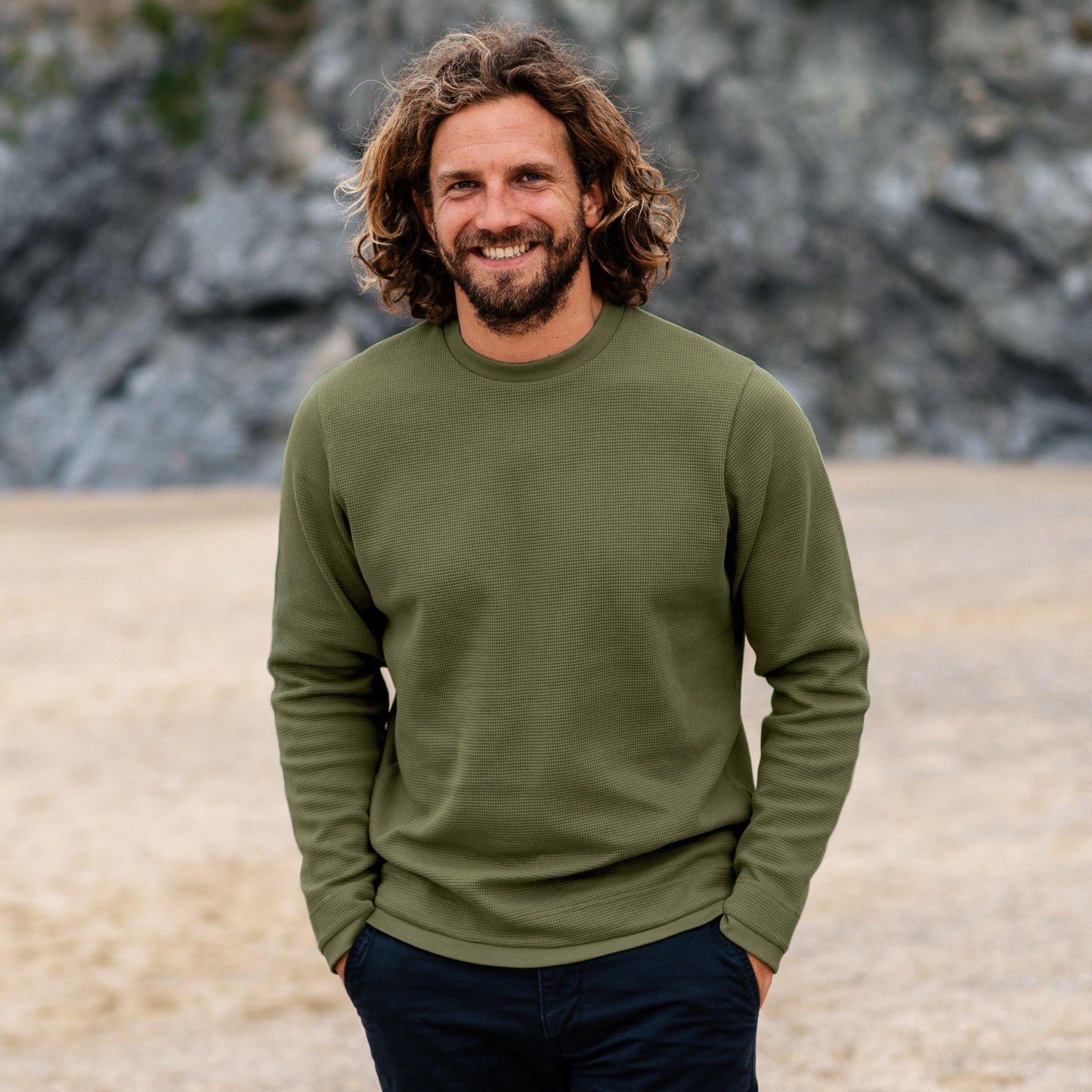 Men's Waffle Knit Jumper