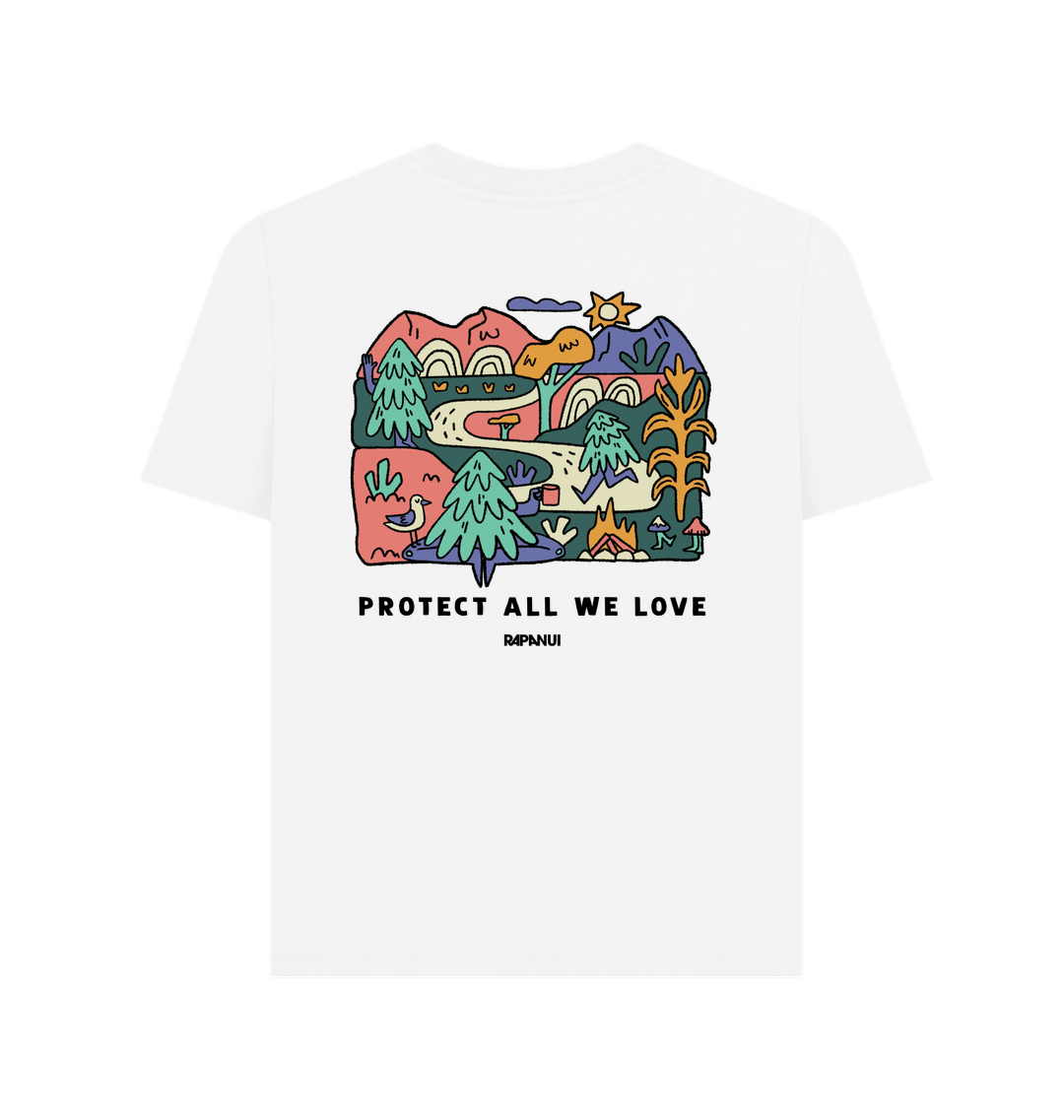 White Printed T-shirt Back