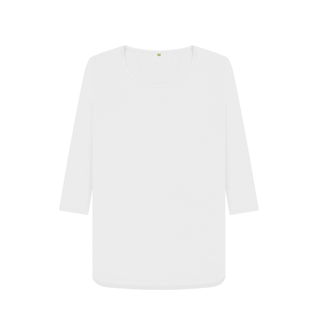 White Printed Long Sleeve T Shirt