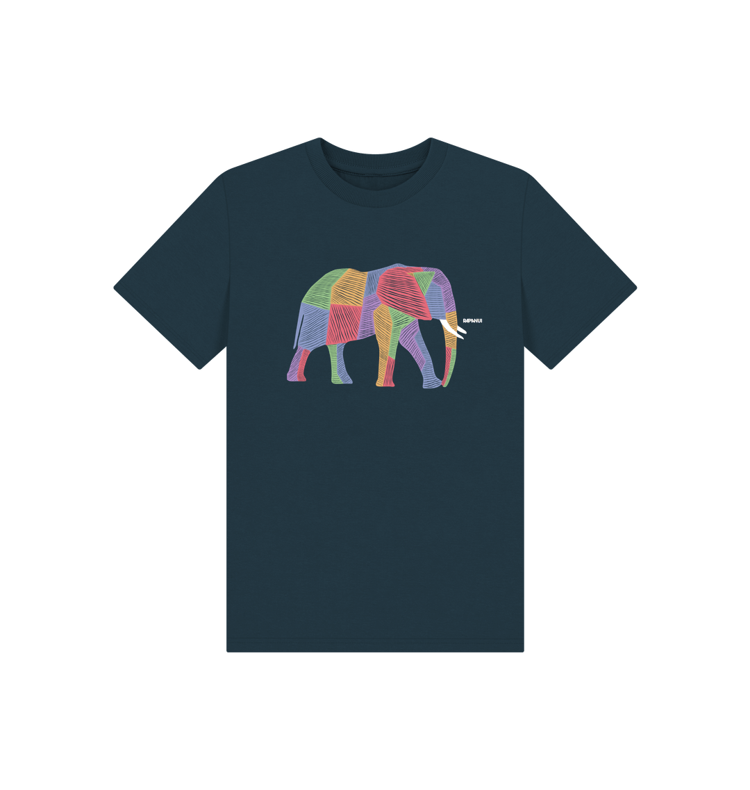 Denim Blue Printed Kids T-Shirt