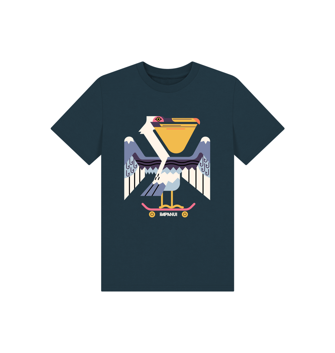 Denim Blue Printed Kids T-Shirt