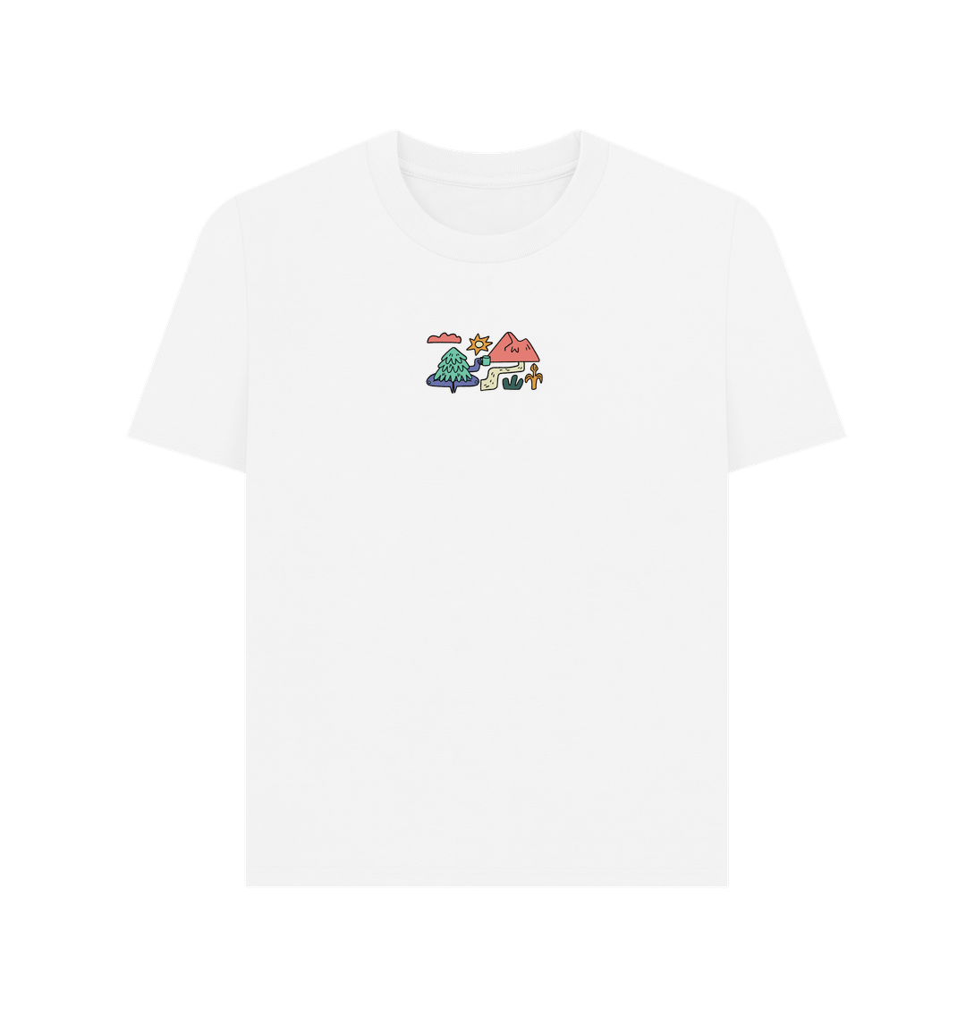 White Printed T-shirt Front