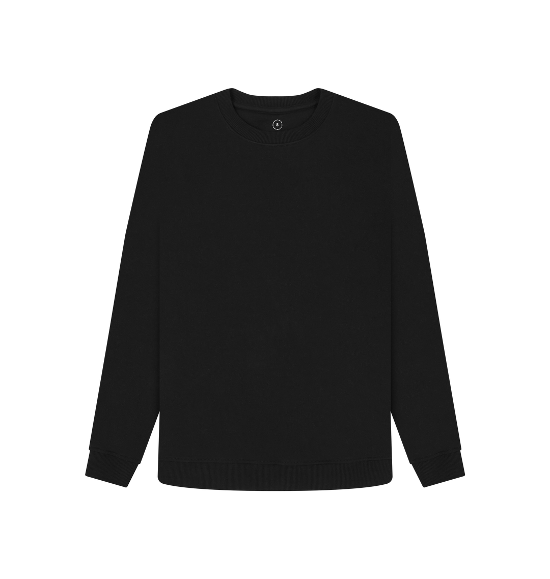 Black Recycled Printed Sweater