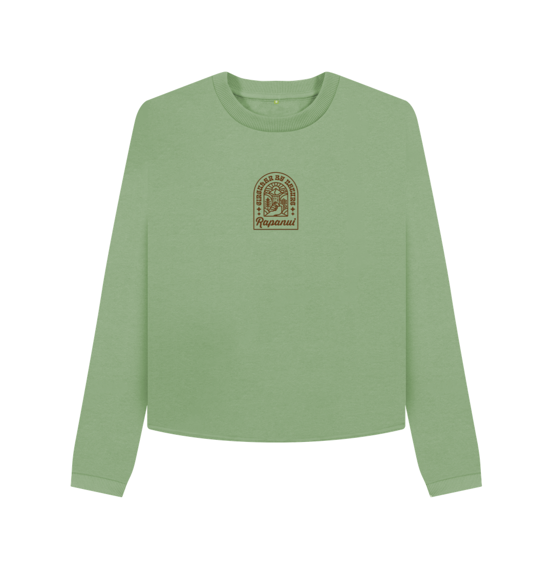 Sage Printed Boxy Jumpers