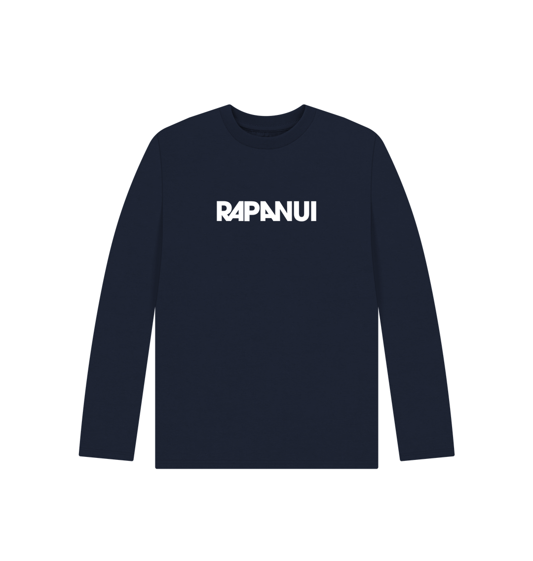 Navy Blue Printed Kids T-Shirt Front
