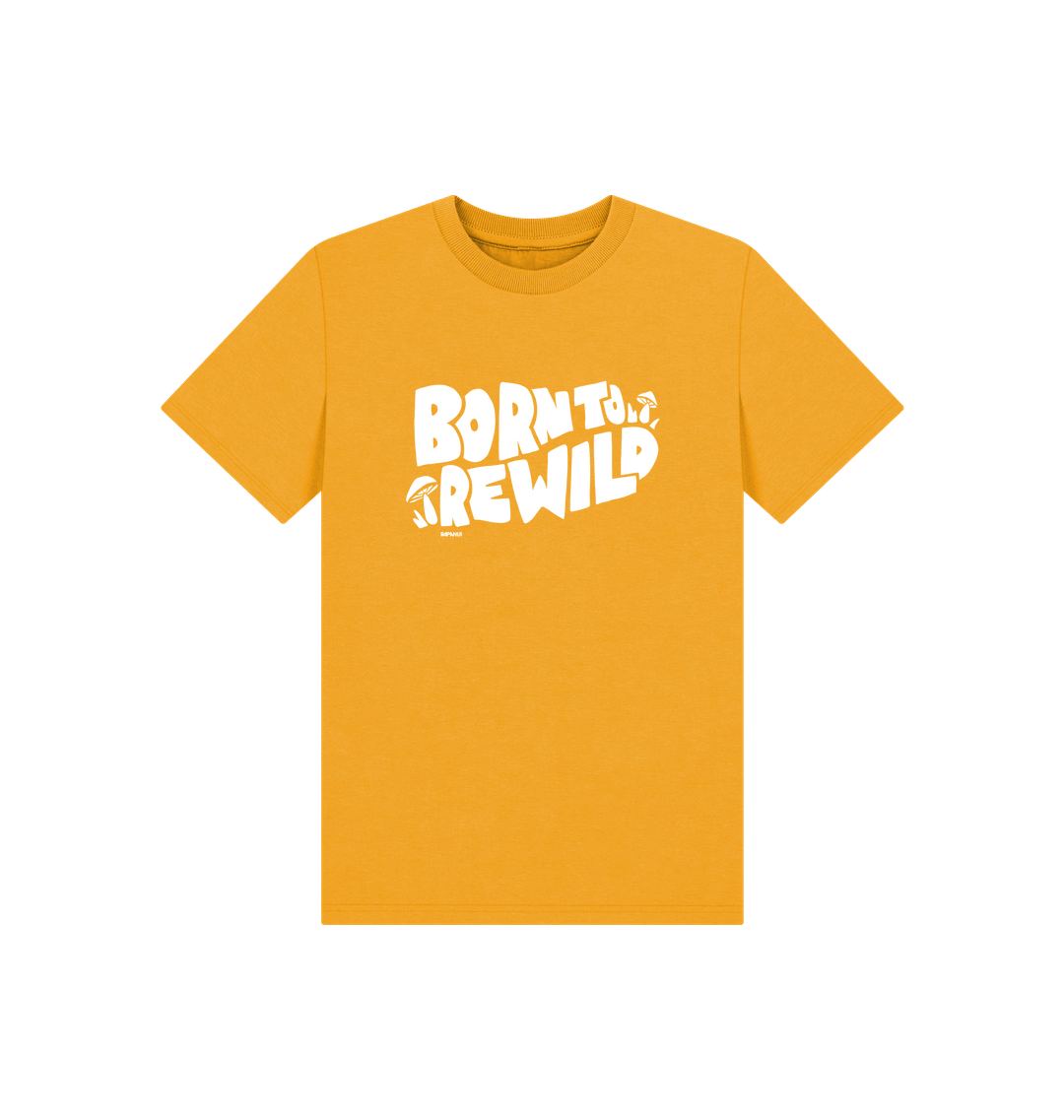Mustard Printed Kids T-Shirt