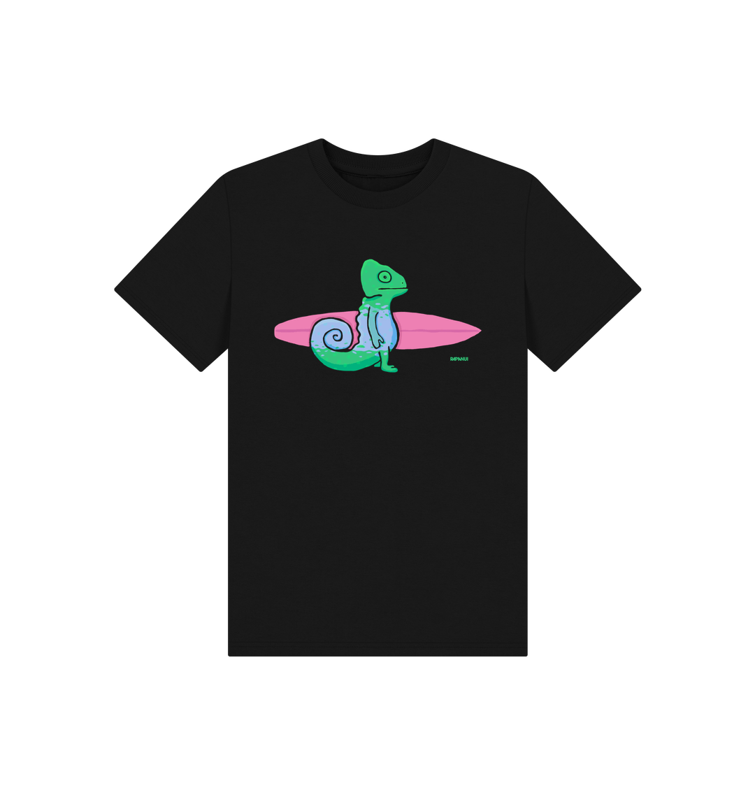 Black Printed Kids T-Shirt