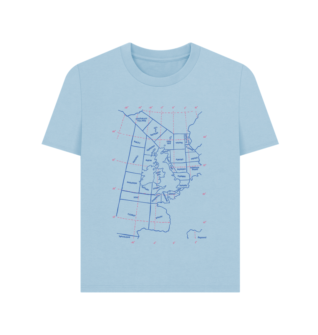 Milky Blue Printed T-shirt