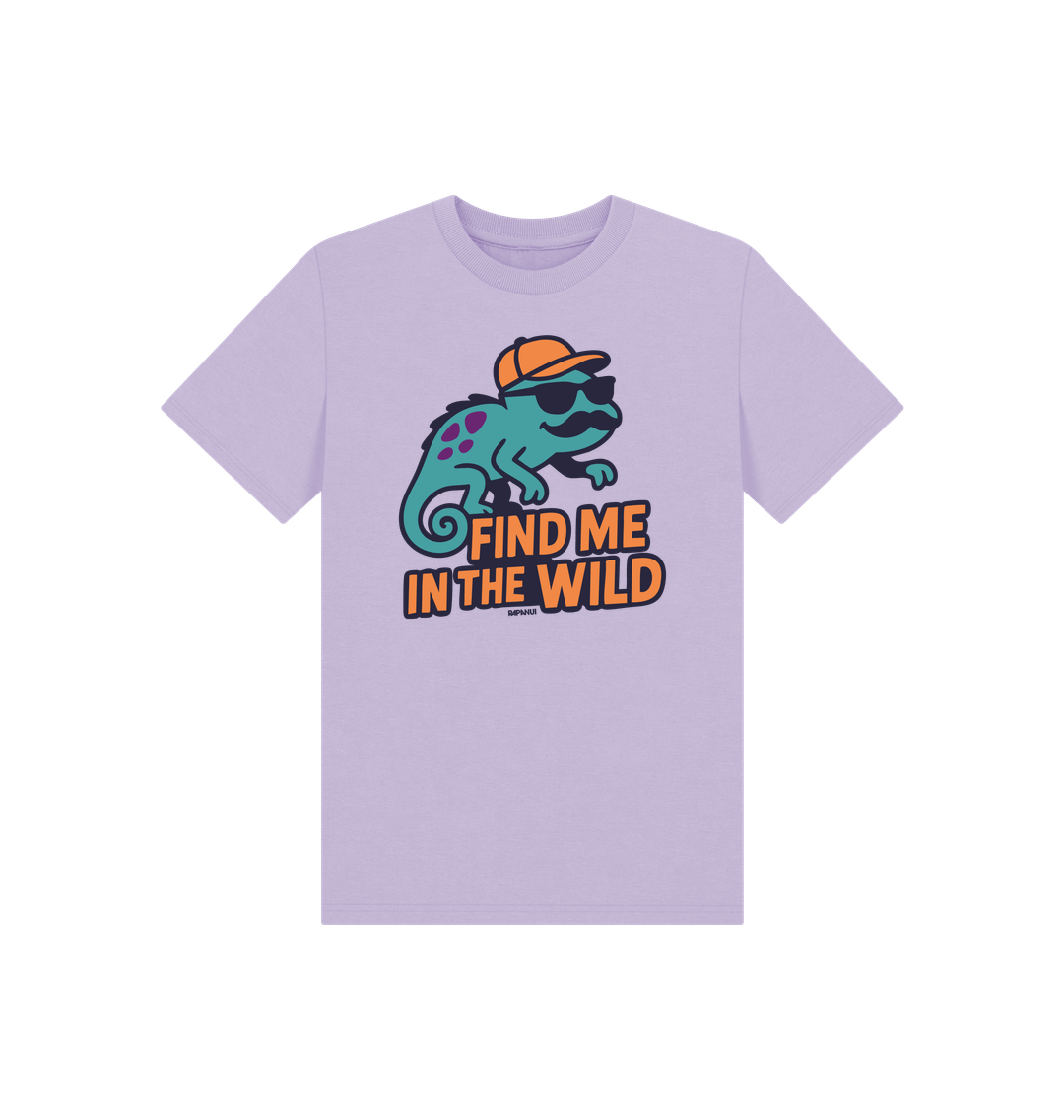 Soft Lilac Printed Kids T-Shirt Front