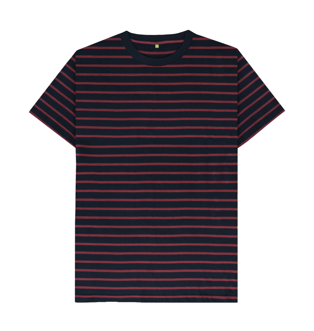 Red Stripes Printed Premium T-Shirt Front