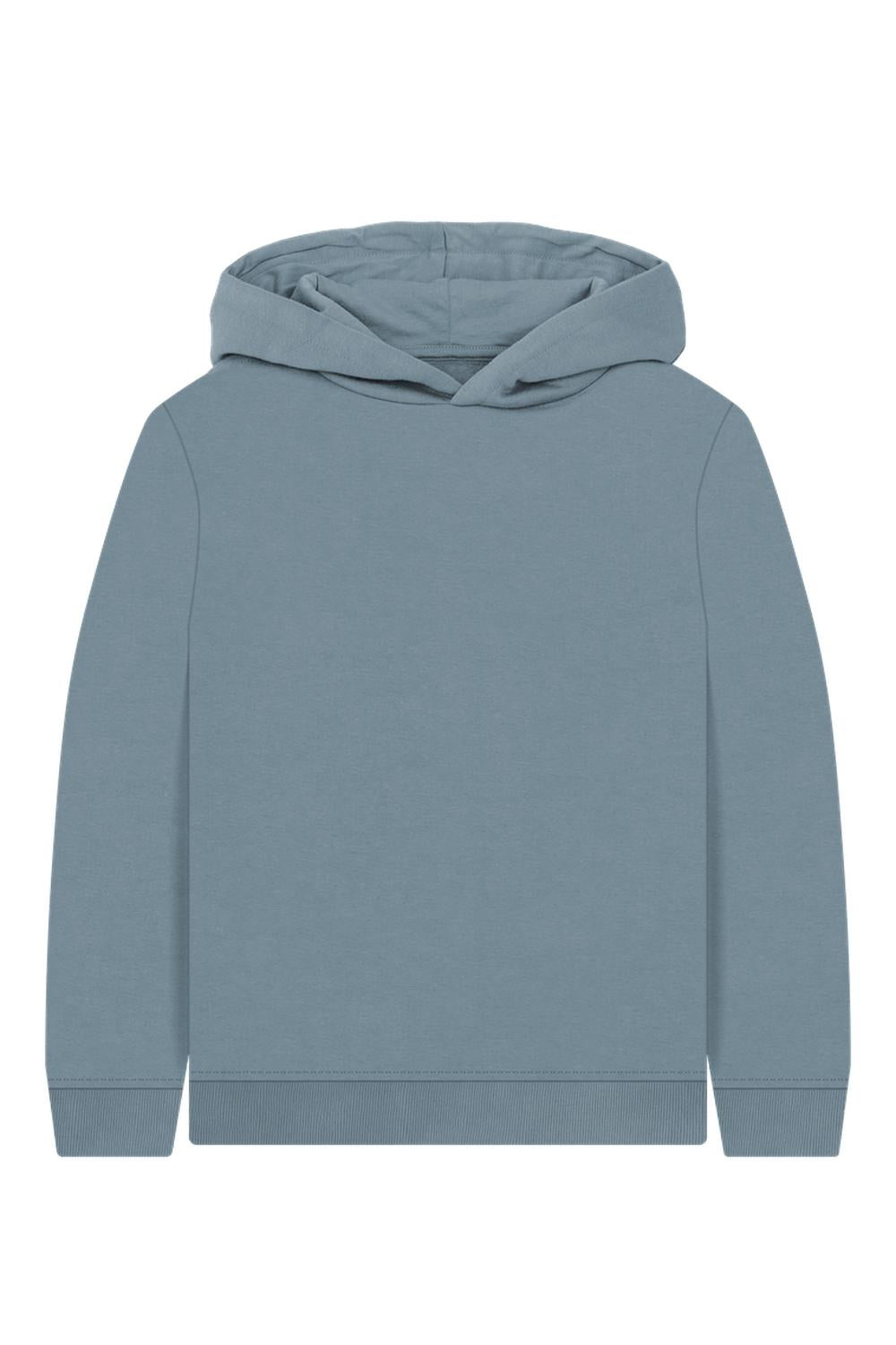 Stone Blue Printed Kids Hoodie