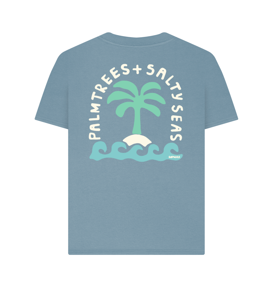 Stone Blue Printed T-shirt