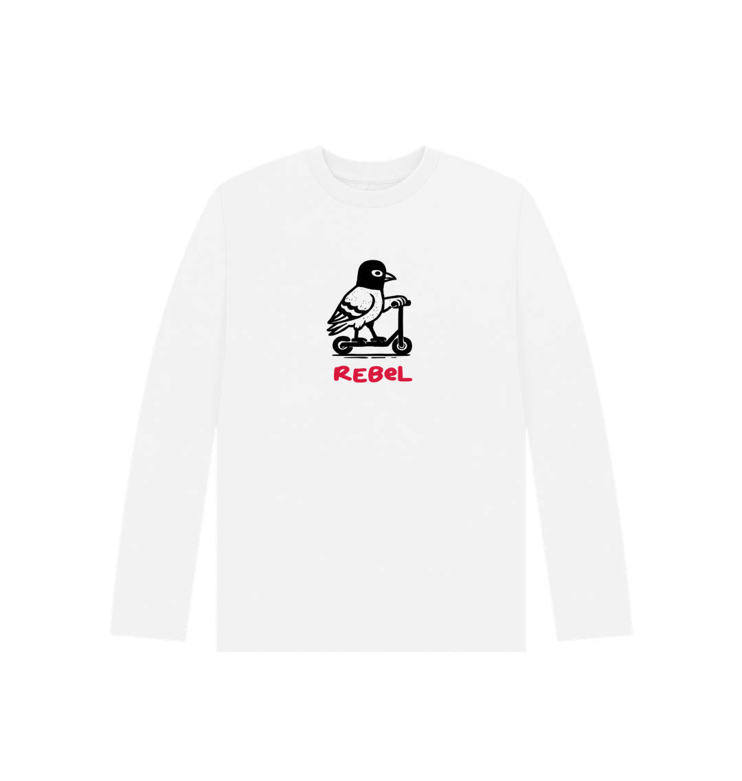 White Printed Kids T-Shirt Front