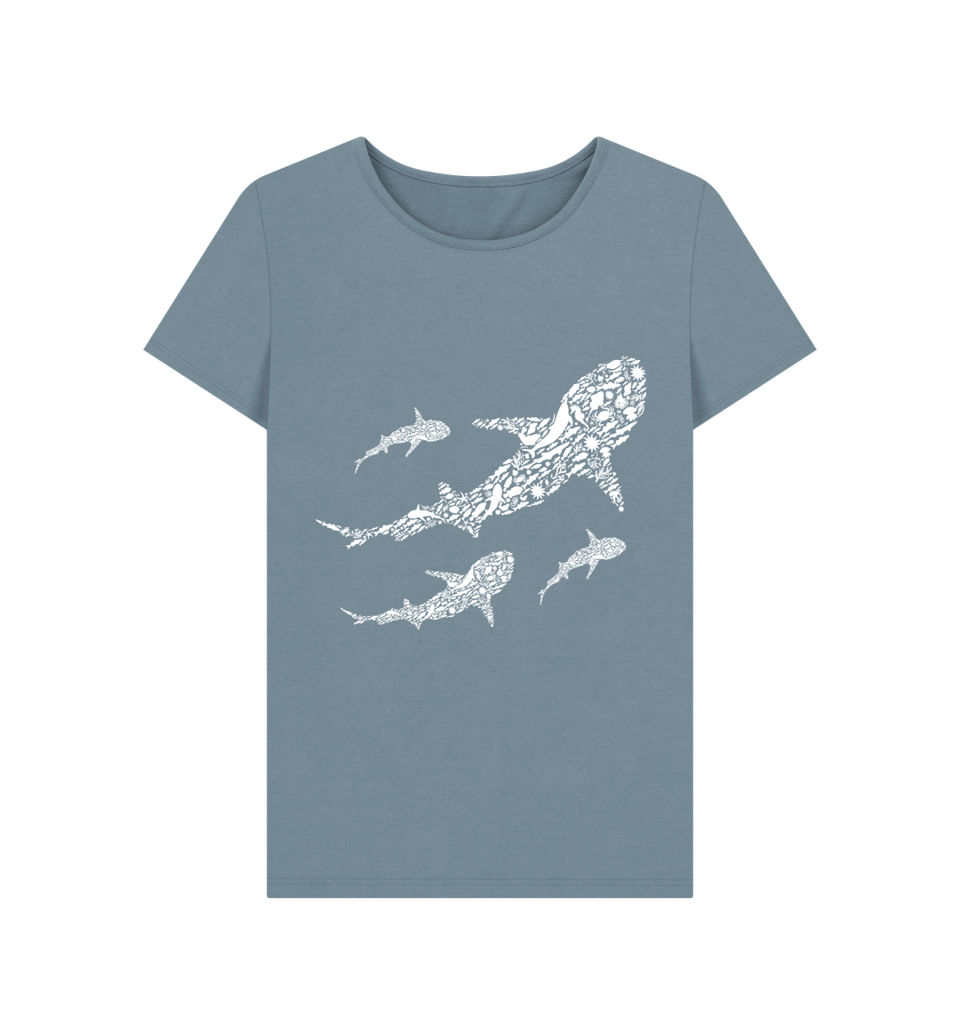 Stone Blue Printed T-shirt