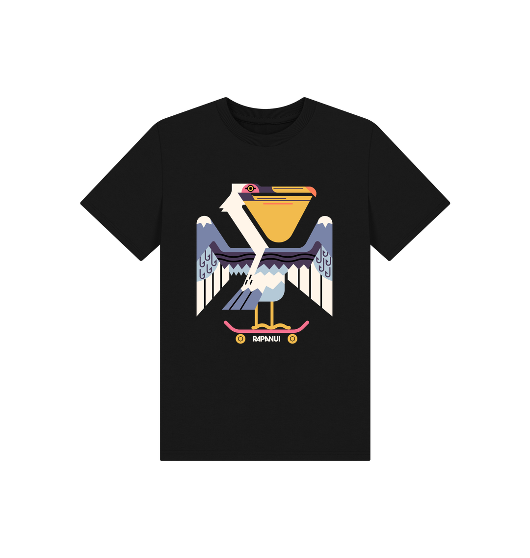 Black Printed Kids T-Shirt