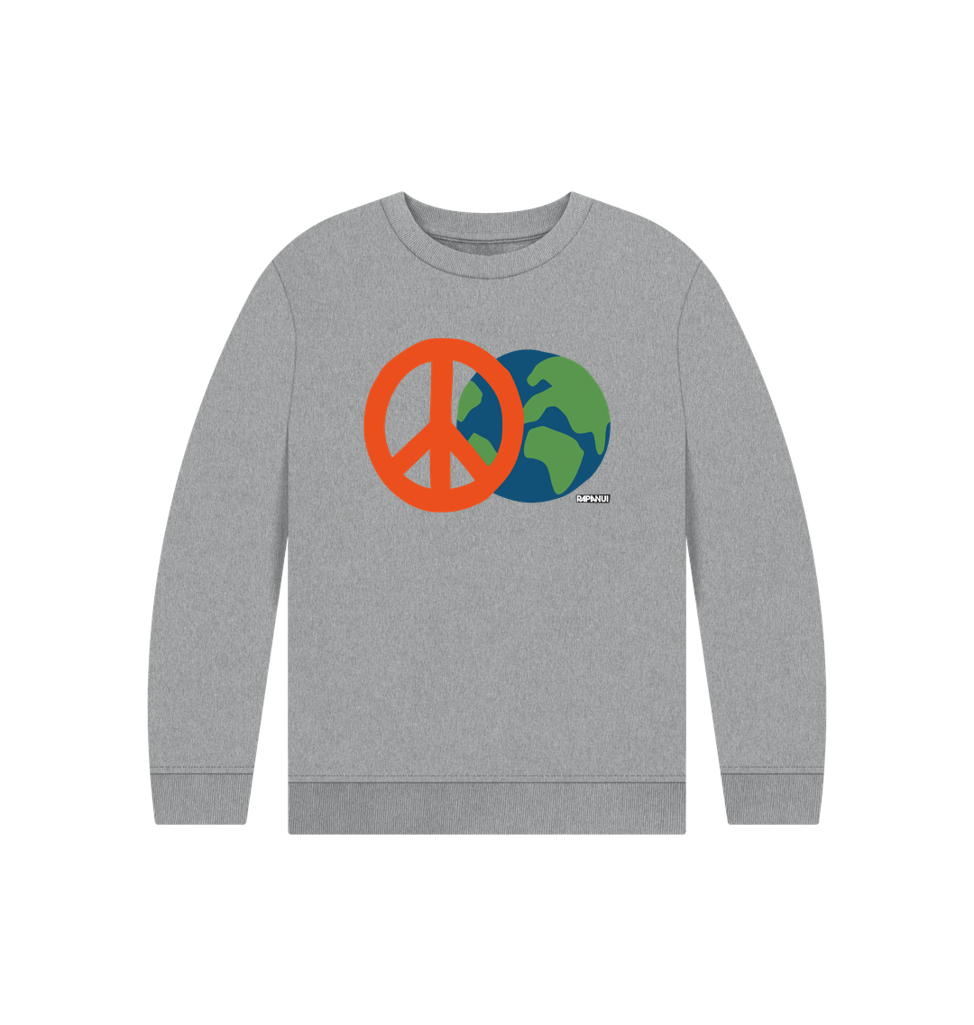 Athletic Grey Printed Kids Jumper Front