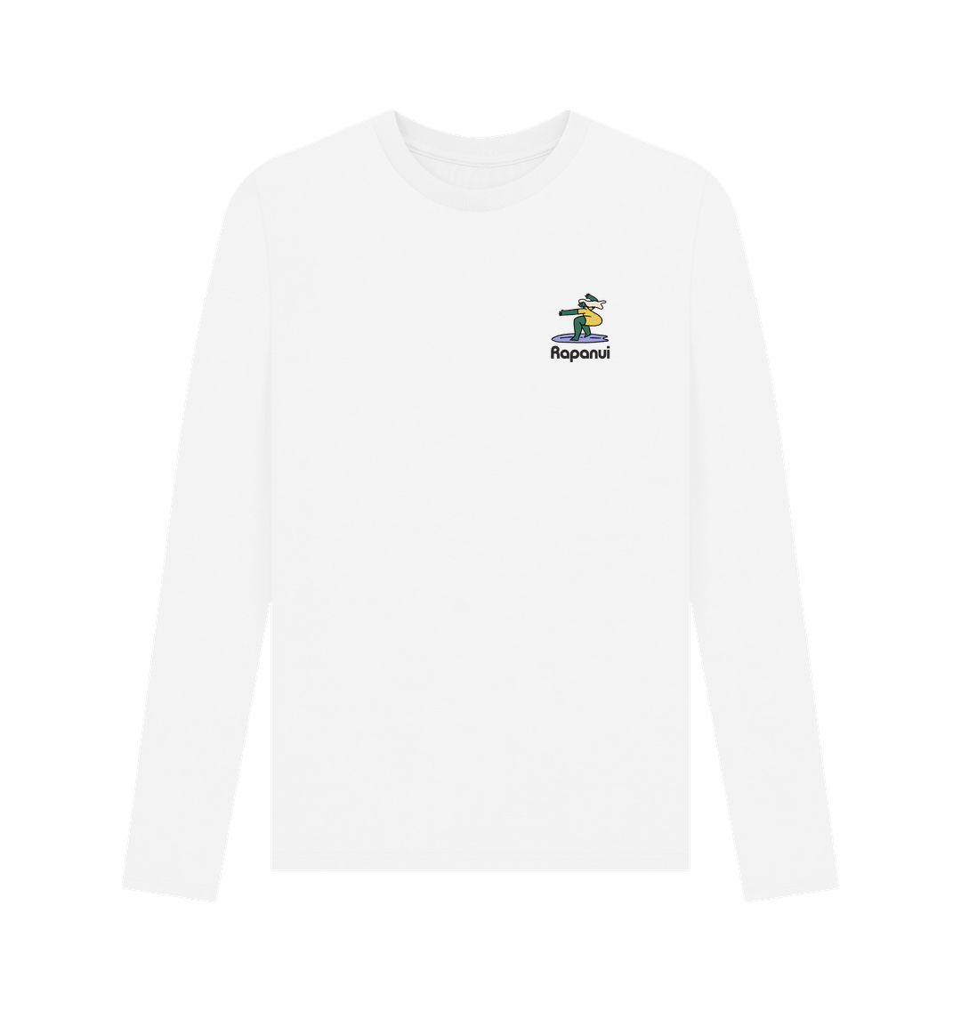 White Printed Long Sleeve T Shirt